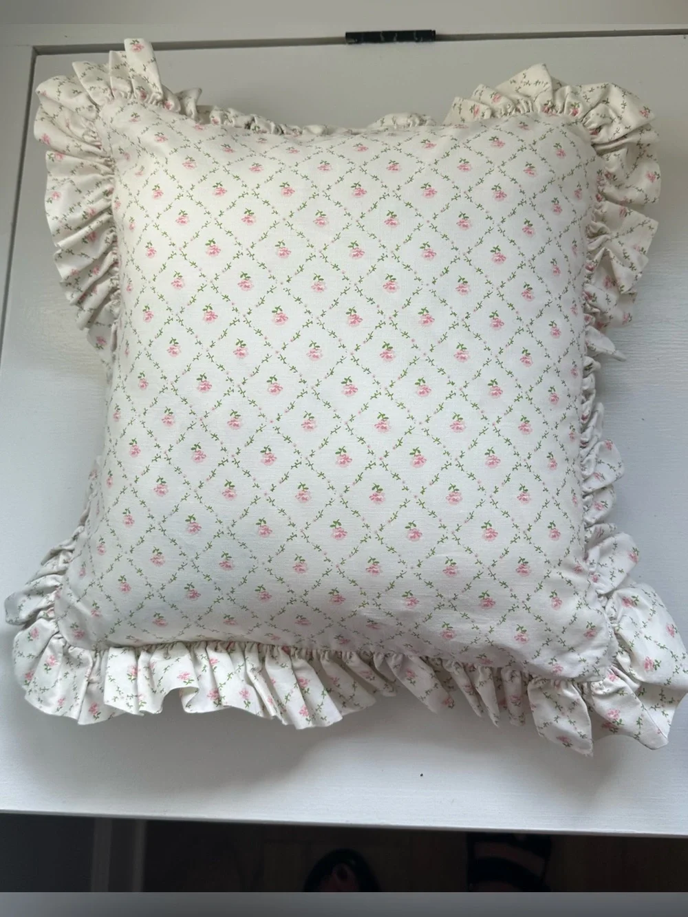 Soft pinks and greens accent pillows - Home Accents